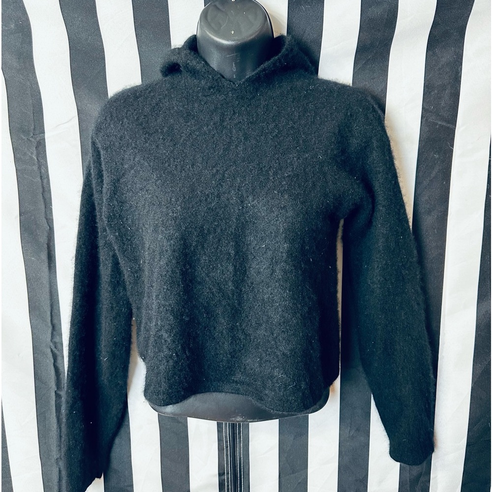 REAL Comfort Vintage 100% Cashmere Cropped Hoodie Sweatshirt